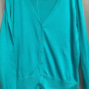 Vintage Women’s Faded Glory Turquoise Cardigan